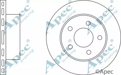 Тормозной диск APEC braking DSK2025