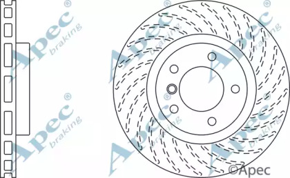 Тормозной диск APEC braking DSK2004