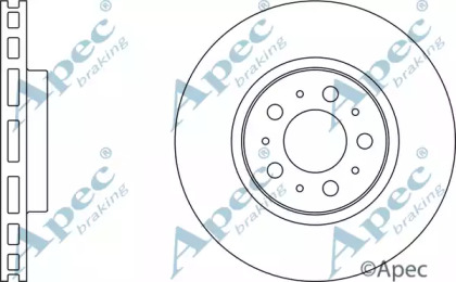 Тормозной диск APEC braking DSK974