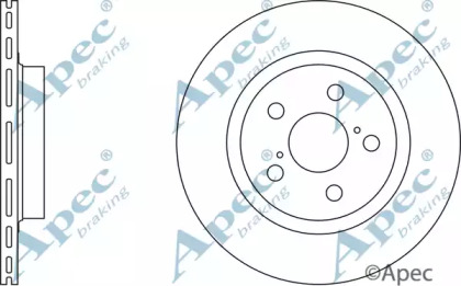 Тормозной диск APEC braking DSK966