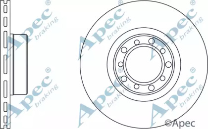 Тормозной диск APEC braking DSK954