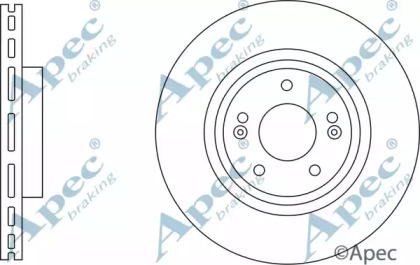 Тормозной диск APEC braking DSK3212