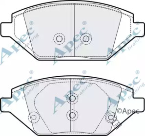 Комплект тормозных колодок, дисковый тормоз APEC braking PAD2111