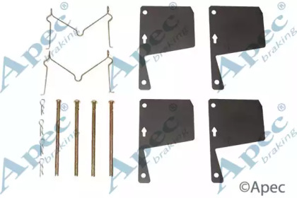 Комплектующие, тормозные колодки APEC braking KIT246