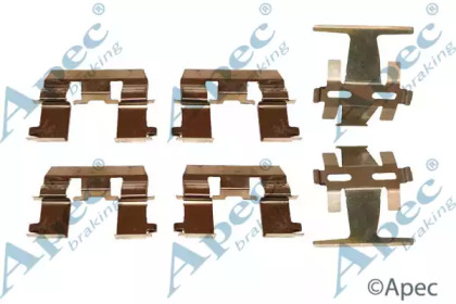 Комплектующие, тормозные колодки APEC braking KIT528