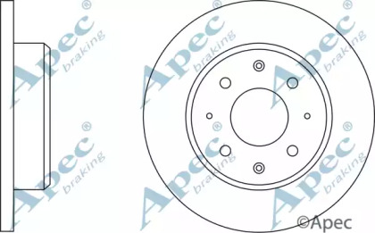 Тормозной диск APEC braking DSK122