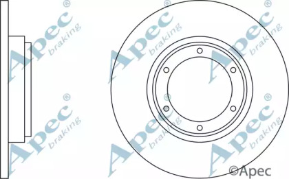 Тормозной диск APEC braking DSK128