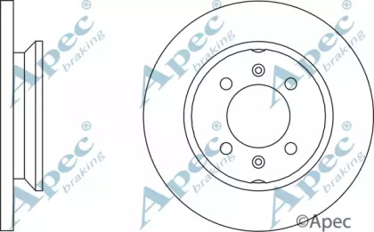 Тормозной диск APEC braking DSK136