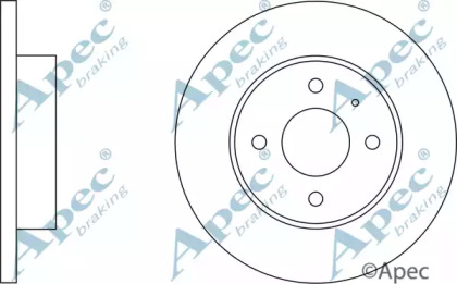 Тормозной диск APEC braking DSK156