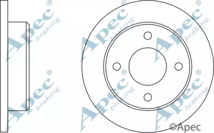 Тормозной диск APEC braking DSK161