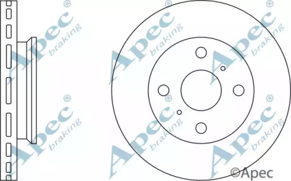 Тормозной диск APEC braking DSK167