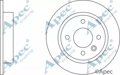 Тормозной диск APEC braking DSK174