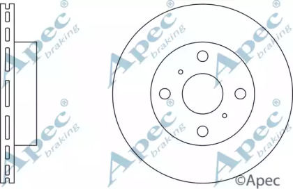 Тормозной диск APEC braking DSK183