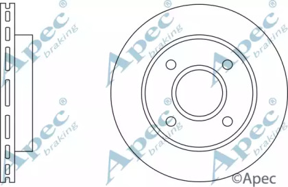 Тормозной диск APEC braking DSK208