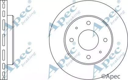 Тормозной диск APEC braking DSK541