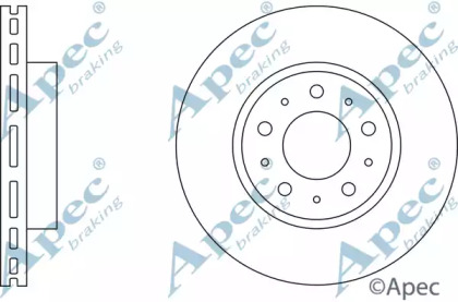 Тормозной диск APEC braking DSK565