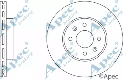 Тормозной диск APEC braking DSK608