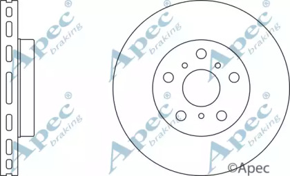 Тормозной диск APEC braking DSK636