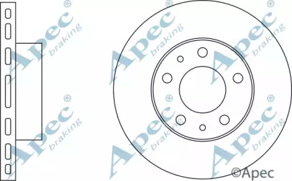 Тормозной диск APEC braking DSK644