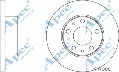 Тормозной диск APEC braking DSK654