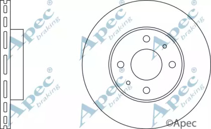 Тормозной диск APEC braking DSK655