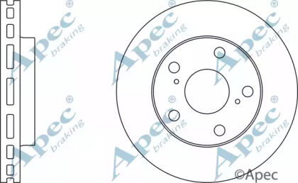 Тормозной диск APEC braking DSK661