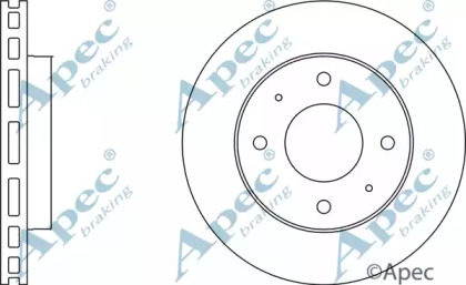 Тормозной диск APEC braking DSK662