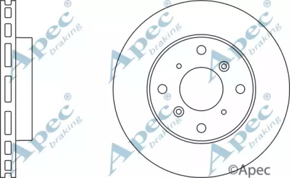 Тормозной диск APEC braking DSK667