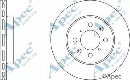 Тормозной диск APEC braking DSK668