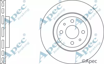 Тормозной диск APEC braking DSK671