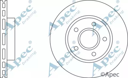 Тормозной диск APEC braking DSK684