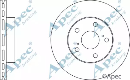 Тормозной диск APEC braking DSK686