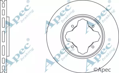 Тормозной диск APEC braking DSK692