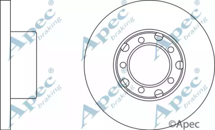 Тормозной диск APEC braking DSK720