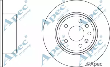 Тормозной диск APEC braking DSK723