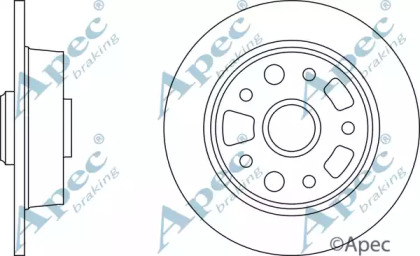 Тормозной диск APEC braking DSK725