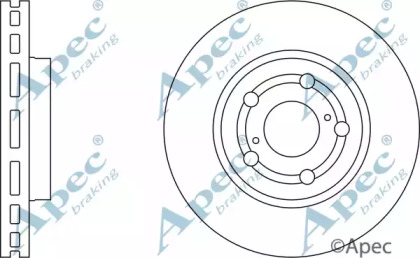 Тормозной диск APEC braking DSK726