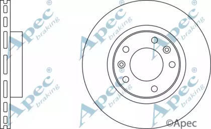 Тормозной диск APEC braking DSK728