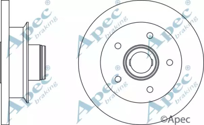 Тормозной диск APEC braking DSK754