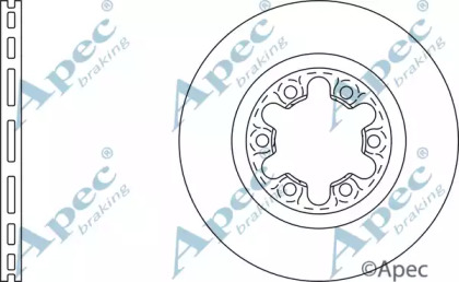 Тормозной диск APEC braking DSK763