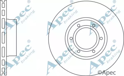 Тормозной диск APEC braking DSK807