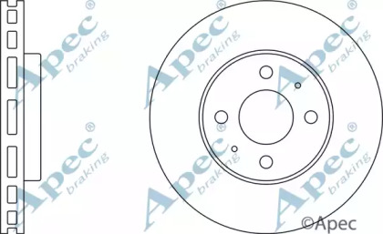 Тормозной диск APEC braking DSK808