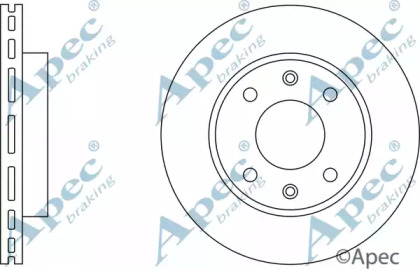 Тормозной диск APEC braking DSK218