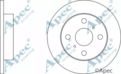 Тормозной диск APEC braking DSK245