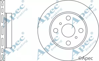 Тормозной диск APEC braking DSK287