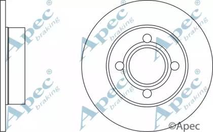 Тормозной диск APEC braking DSK288