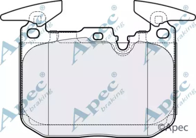 Комплект тормозных колодок APEC braking PAD1907