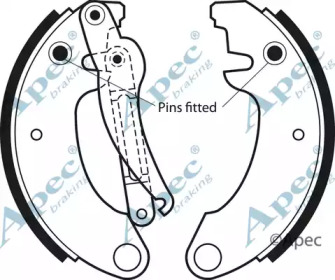 Комлект тормозных накладок APEC braking SHU107