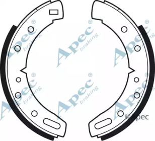 Комлект тормозных накладок APEC braking SHU202