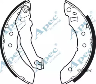 Комлект тормозных накладок APEC braking SHU307